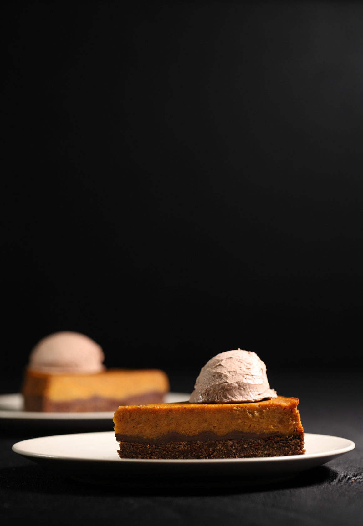 Pumpkin-Tart with Chocolate Whipped Cream