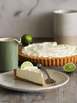Ginger Lime Tart with Coconut Macadamia Crust