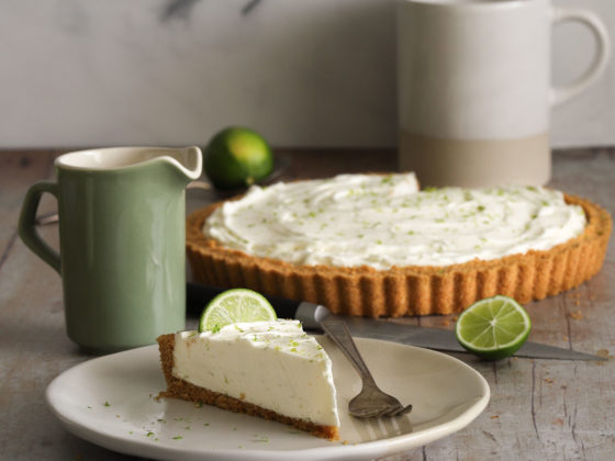 Ginger Lime Tart with Coconut Macadamia Crust