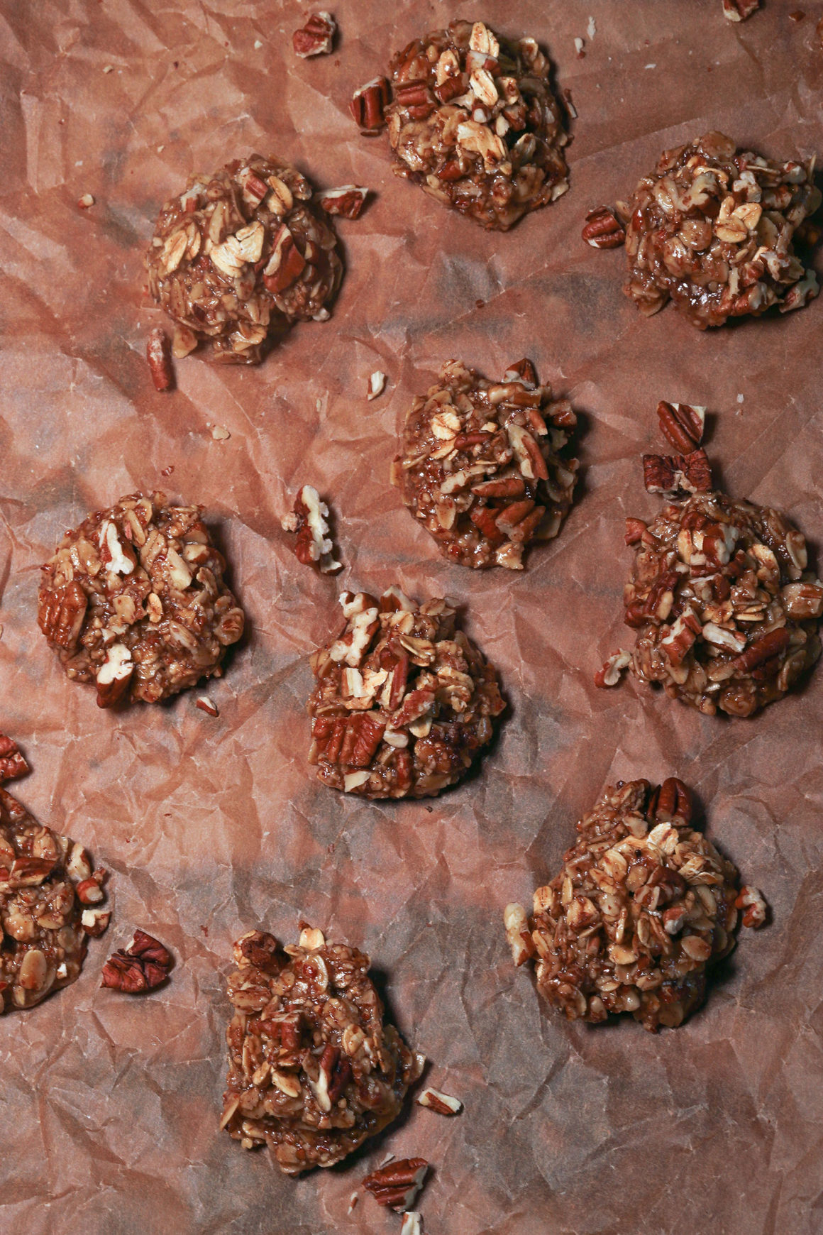 No-Bake Cookies on Parchment