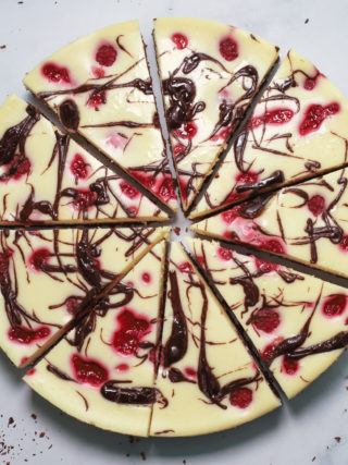 Raspberry Chocolate Cheesecake