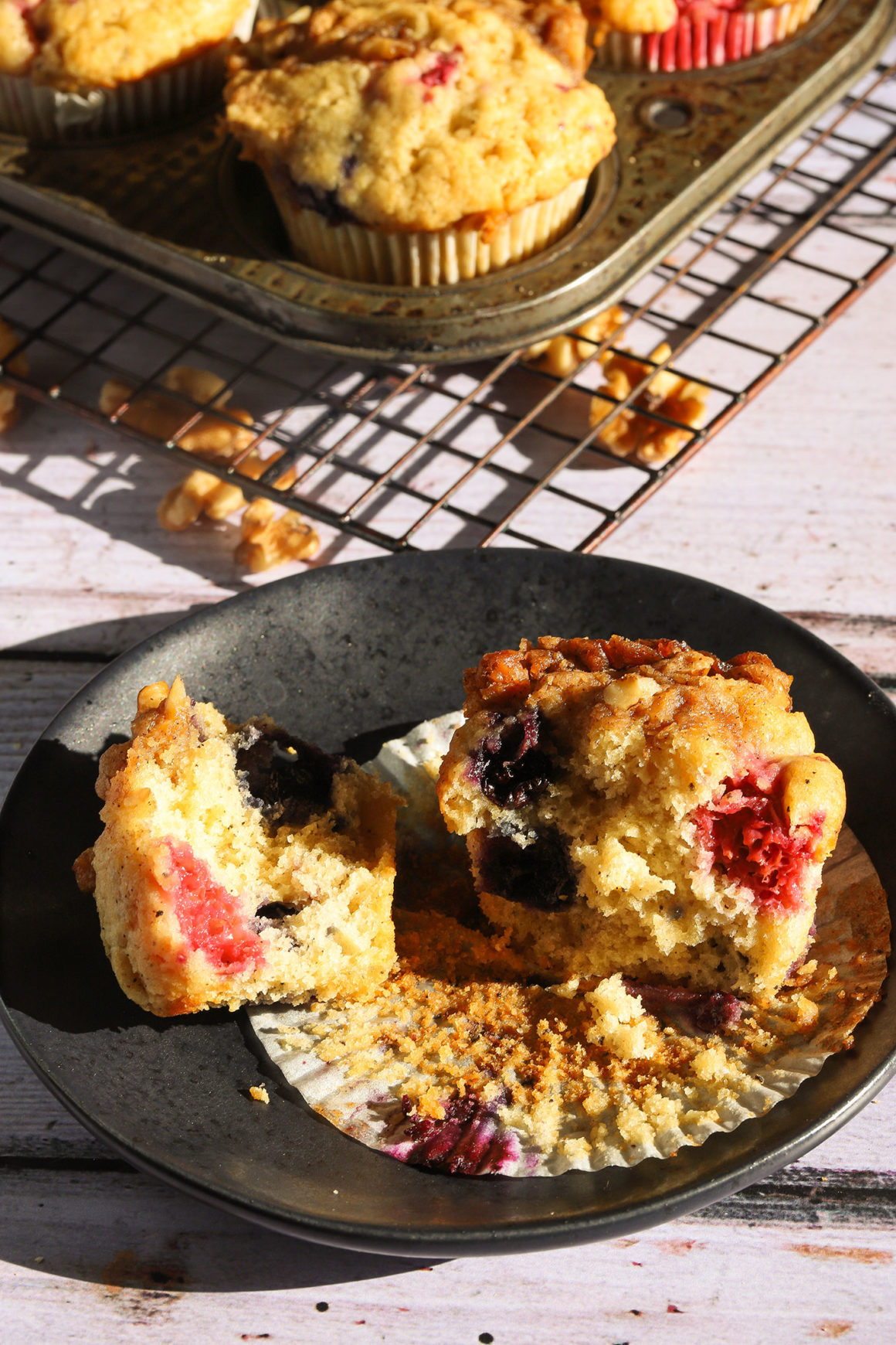 Raspberry Blueberry Muffins Solo Muffin Tin Tall