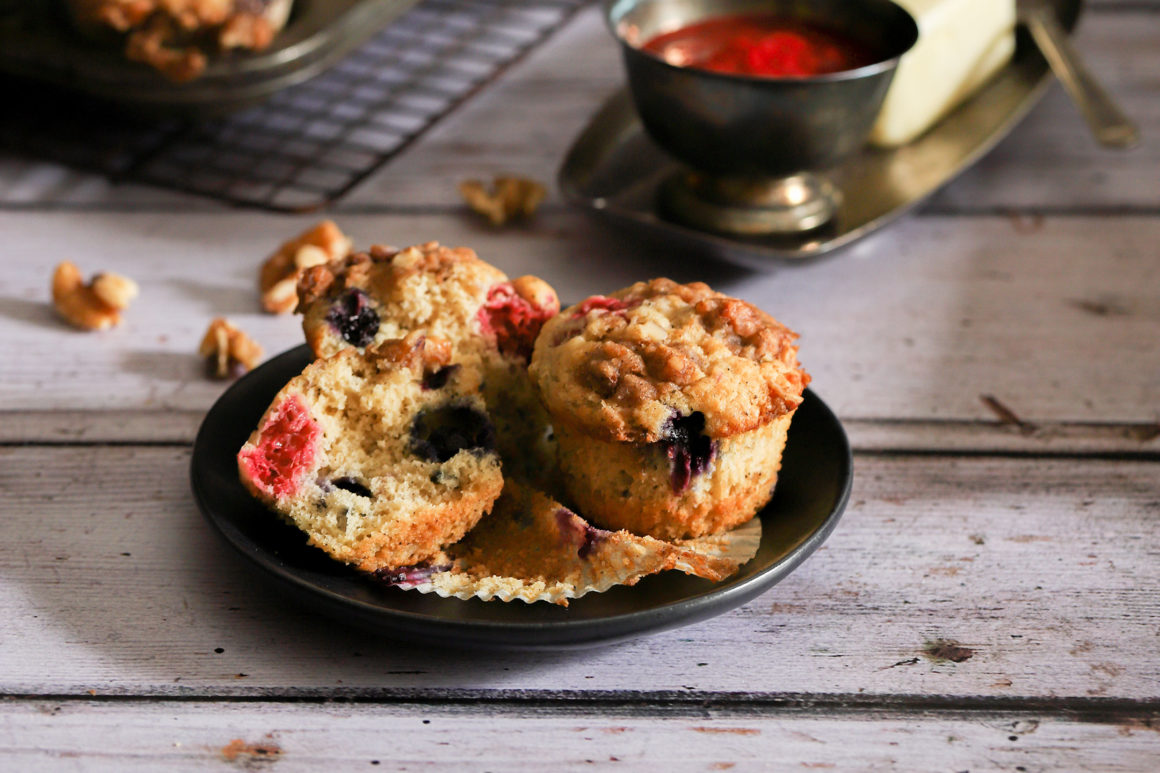 Raspberry Blueberry Muffins Wide Butter And Jam
