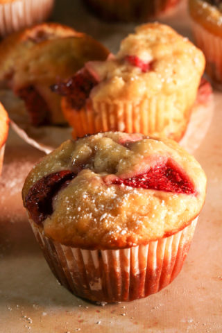 Roasted Strawberry Muffins Recipe - Tartistry.com Desserts