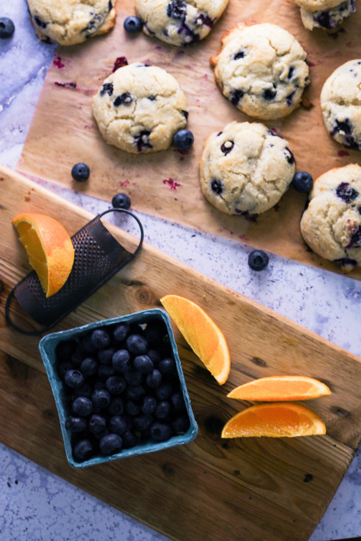 Cookies with Orange and Blueberries