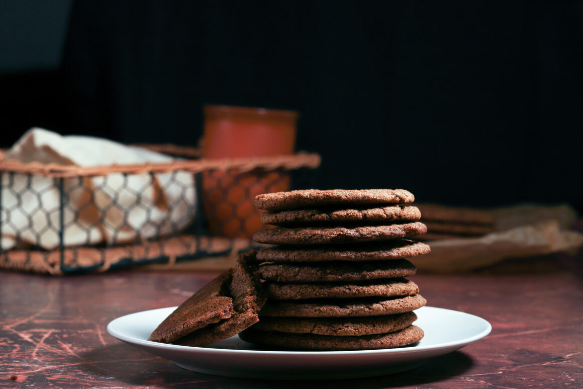 Stack of Gingersnap Cookies