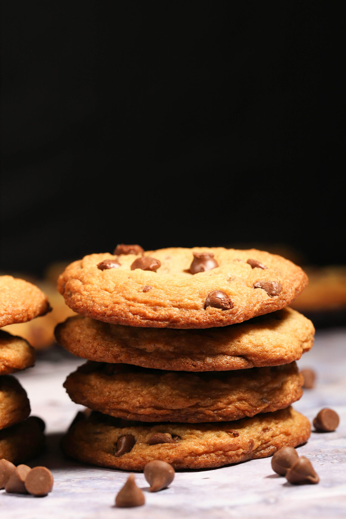 Stack of Chewy Chocolate Chip Cookies