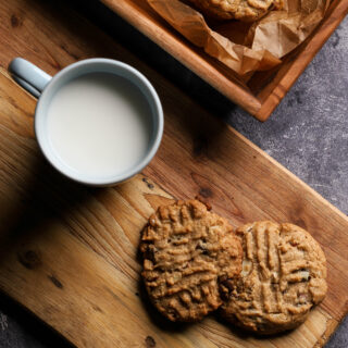 almond butter cookies with almond and chocolate chips