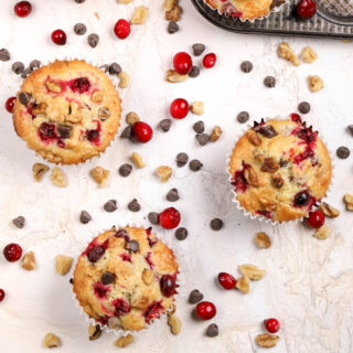 orange muffins with cranberries