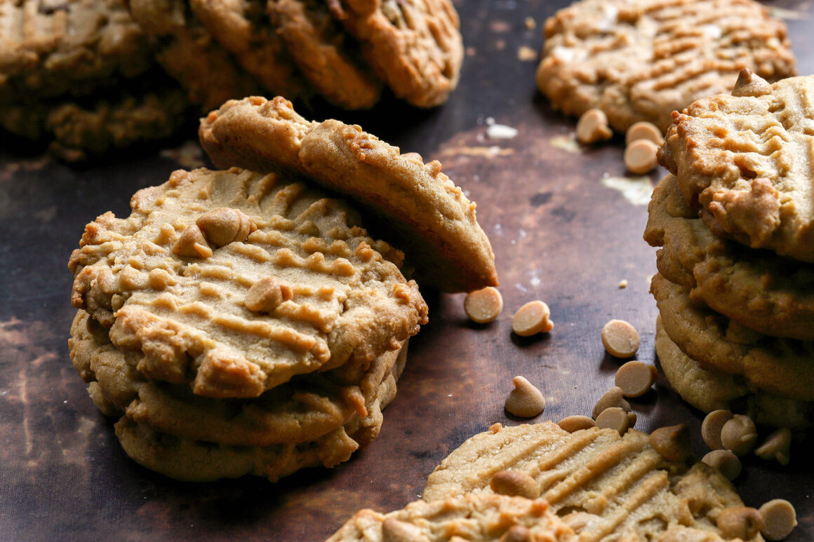 peanut butter cookies with peanut butter chips